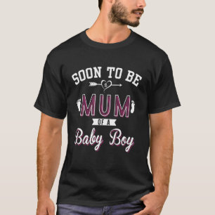 T-shirt Bientôt être la mère d'un beau bébé garçon mère Da