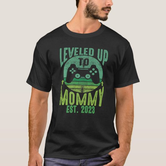 T-shirt Bientôt Être Maman 2023 Leveling Jusqu'À Maman 202 (Devant)