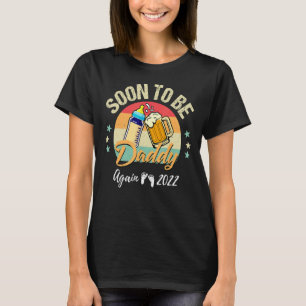 T-shirt Bientôt Être Papa De Nouveau 2022 Nouveau Papa Ret