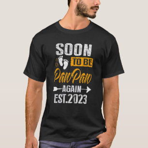 T-shirt Bientôt Être Pawpaw De Nouveau 2023 Promu À Papa H