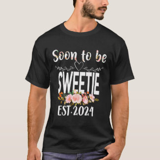 T-shirt Bientôt Être Sweetie Est2024 Correspondant Famille