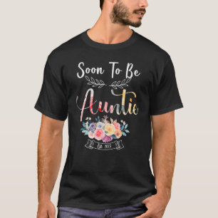 T-shirt Bientôt Être Tante 2023 Tante Florale Grossesse An