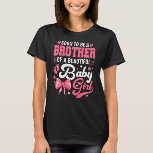 T-shirt Bientôt Être Un Frère D'Une Belle Fille De Bébé Ge