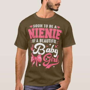 T-shirt Bientôt Être Un Nie D'Une Belle Bébée Gende Fille