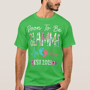 T-shirt Bientôt Glamma 2023 Fête des mères Noël d'abord
