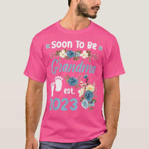 T-shirt Bientôt Grand-mère 2023 Fête des Mères Première Fê