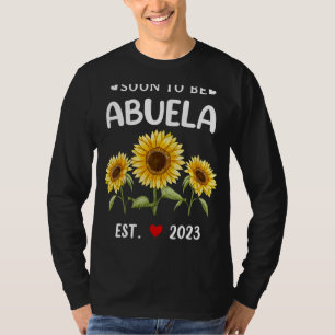 T-shirt Bientôt sera Abuela 2023 Fête des Mères Tournesol