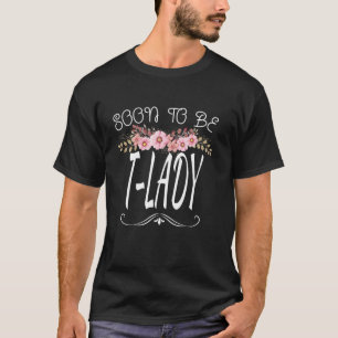 T-shirt Bientôt T LADLADY Drôle Avec Grossesse Florale Ann