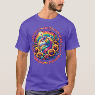 T-shirt Bienveillance Paix Égalité Amour Inclusion Espoir
