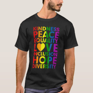 T-shirt Bienveillance Paix Égalité Inclusion Diversité Hum