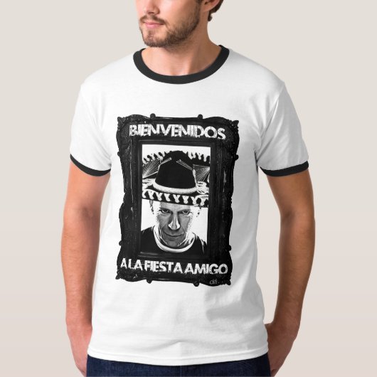 T-shirt Bienvenidos une fiesta Amigo de La (Devant)