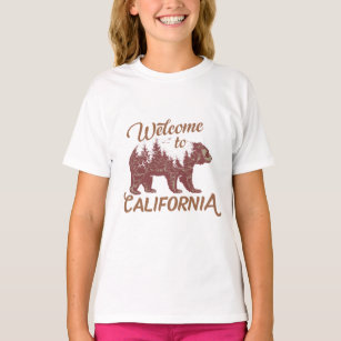 T-shirt Bienvenue à California Bear Forest