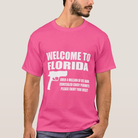 T-shirt Bienvenue À Florida Pro Gun (Devant)