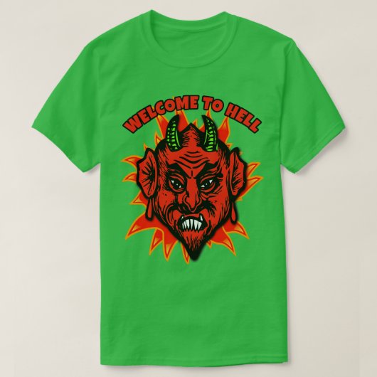 T-SHIRT BIENVENUE À HELL AVEC DEVIL (Design devant)