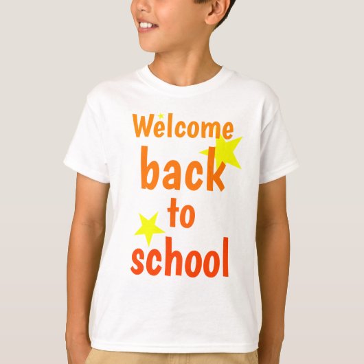 T-shirt bienvenue à l'école (Devant)