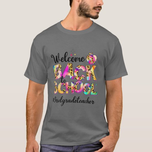 T-shirt Bienvenue À L'École 3E Année Enseignant Tie Dye A (Devant)