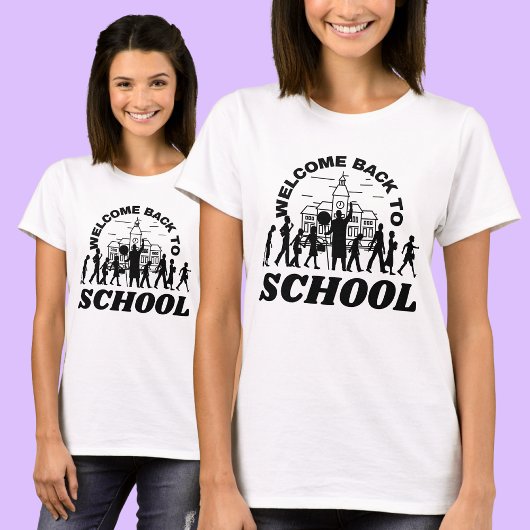 T-shirt Bienvenue À L'École, Étudiants, École, Filles