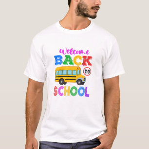 T-shirt Bienvenue À L'École Ici Je Viens Élémentaire Scho