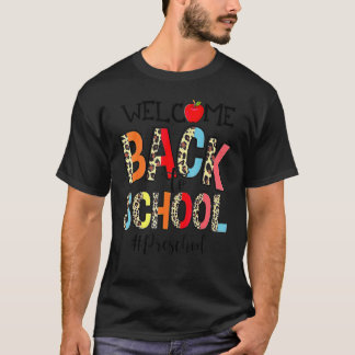 T-shirt Bienvenue à l'école Maternelle Enseignant Élève L