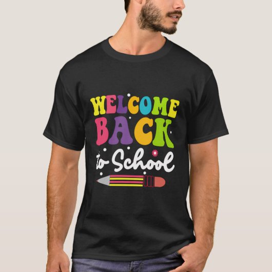 T-shirt Bienvenue À L'École Premier Jour De L'École Enseig (Devant)