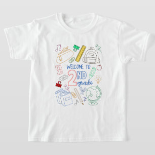 T-shirt Bienvenue au Doodle de la chemise de 2e année Reto