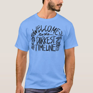 T-shirt Bienvenue au Doodle Timeline le plus sombre