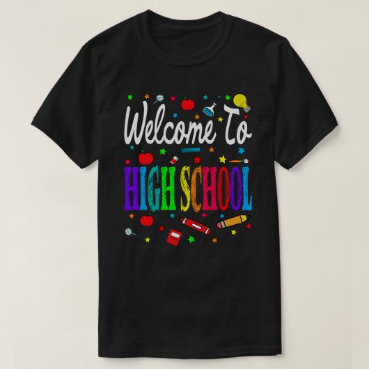 T-shirt Bienvenue Au Lycée Retour À L'École (Design devant)