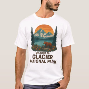 T-shirt Bienvenue au parc national des Glaciers de Brodery