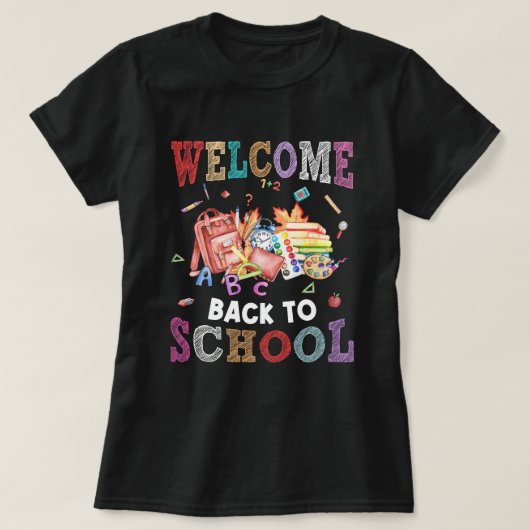 T-shirt bienvenue au professeur d'école (Design devant)