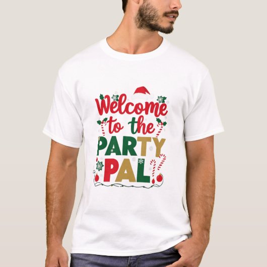 T-shirt Bienvenue aux noël du Party Pal (Devant)