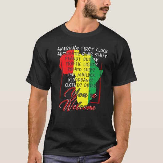 T-shirt Bienvenue Black History Pride Afrique Amérique (Devant)