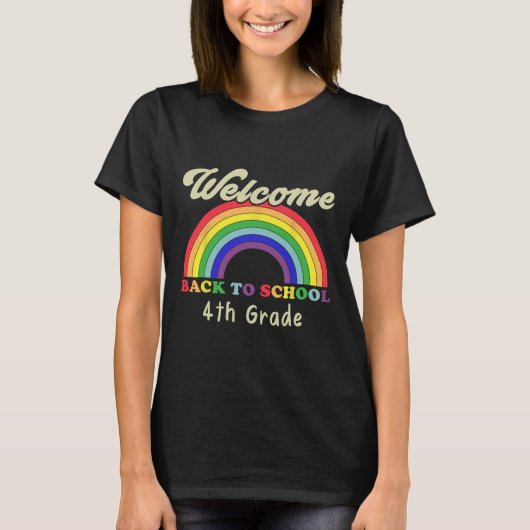 T-shirt Bienvenue Ck à l'école Professeur de 4e année Élèv (Devant)