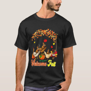 T-shirt Bienvenue Costume Automne Action de grâce Trois Po