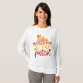 T-shirt Bienvenue dans notre Citrouille Patch Fall (Devant entier)