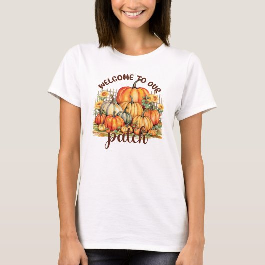 T-shirt Bienvenue dans notre Patch - Cosy Citrouille Patch (Devant)