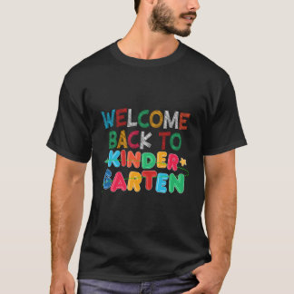 T-shirt Bienvenue Retour À Kindergen Premier Jour Étudiant