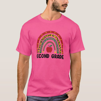 T-shirt Bienvenue Retour À L'École Deuxième Classe Boho Ra