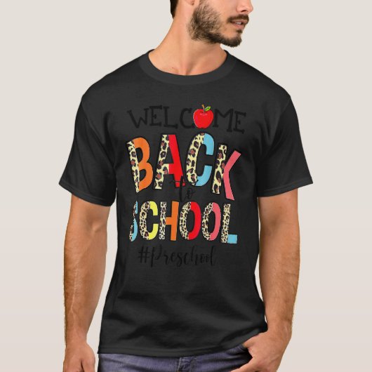 T-shirt Bienvenue Retour À L'École Étudiante D'École Présc (Devant)