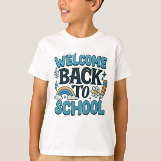 T-shirt Bienvenue Retour à l'école Rétro Design mignonne