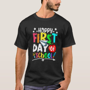 T-shirt Bienvenue Retour Très Heureux Premier Jour D'Ensei