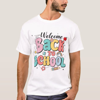 T-shirt Bienvenue super Retour À L'École Chemise Enseignan