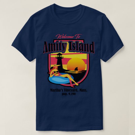 T-shirt Bienvenue sur Amity Island (Design devant)