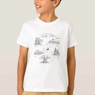 T-shirt Bienvenue sur la carte Halloween de Spooky Hollow