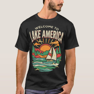T-shirt Bienvenue sur Lake America Vintage Grands Lacs