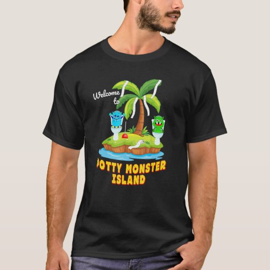 T-shirt Bienvenue Sur L'Île Potty Monster (Devant)