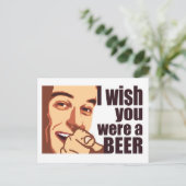 T-shirt bier briefkaart (Staand voorkant)