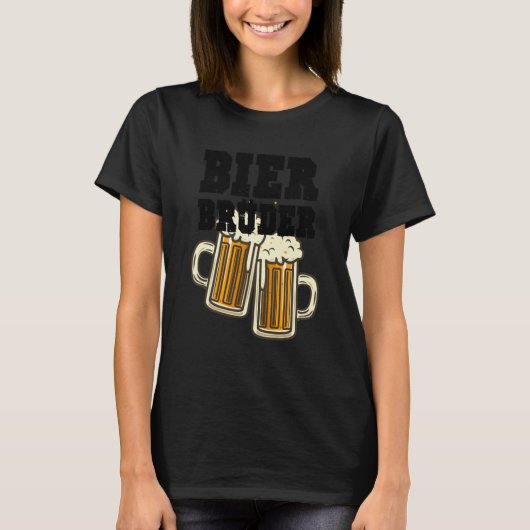 T-shirt Bier Brüder drinking and party motif groups (Devant)