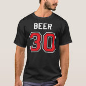 T-shirt Bière 30 Athlète Uniforme Jersey Funny Gag Carte c (Devant)