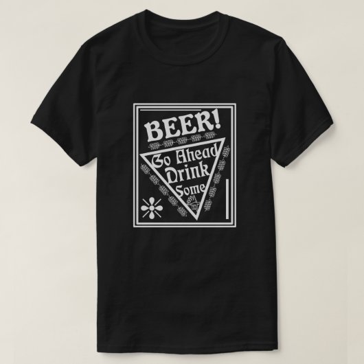 T-shirt BIÈRE Aller devant Boire certains - encadrés (Design devant)