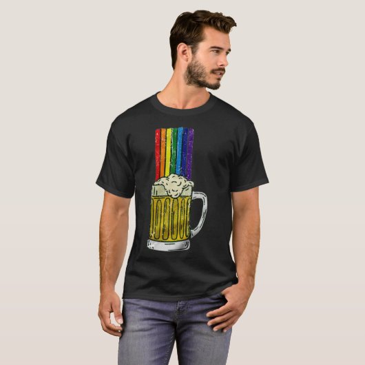 T-shirt Bière arc-en-ciel (Devant entier)
